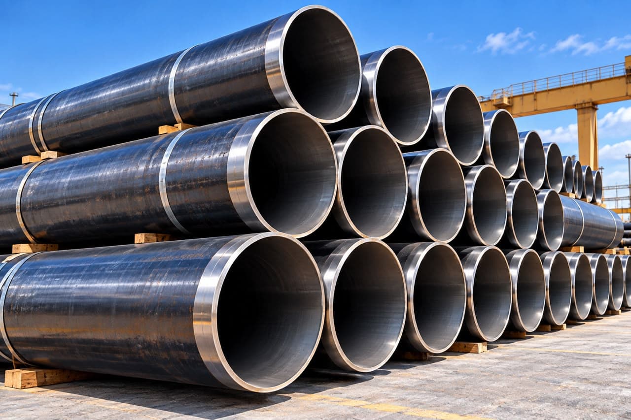 Industrial line pipes prepared for pipeline projects